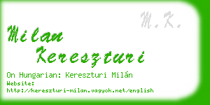 milan kereszturi business card