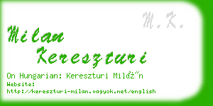 milan kereszturi business card